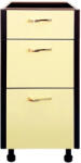 International Service Sorento, Corp inferior 3 sertare , Wenge / galben , 40x52x 82 cm