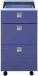 International Service Bari- Corp inferior cu 3 sertare, Albastru deschis/Albastru inchis, 40 x 52 x 82 cm