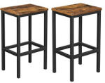 VASAGLE Bárszék 2 db magas szögletes konyhai étkező szék, rusztikus barna (LBC65X) - deco24