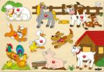 Woodyland Puzzle Woody pe bord - animale de la fermă (OLP102191905)