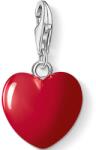 Thomas Sabo piros szív charm - 0016-007-10