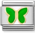 Nomination zöld pillangó charm - 030285/61