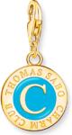 Thomas Sabo kék Charmista Coin aranyozott charm - 2099-427-17