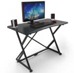 TECHly Gaming Desk for PC with Angular Ergonomic Edge Black