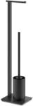 ZACK CARVO 72 cm-es, fekete, rozsdamentes acélból készült WC-komornyik, Zack (ZACK40508)