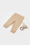 BabyCosy Pantaloni lungi, Two thread, 100%bumbac organic - Stone, BabyCosy (Marime: 3-6 Luni) (BC-CSY8023-3) - roua