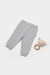 BabyCosy Pantaloni lungi, Two thread, 100%bumbac organic - Gri, BabyCosy (Marime: 6-9 luni) (BC-CSY8020-6) - roua