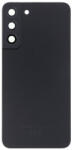 Samsung S906 Galaxy S22+ 5G akkufedél (hátlap) kamera lencsével és ragasztóval, fekete (utángyártott)