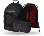 Baagl - KÉSZLET 3 Red: hátizsák, tolltartó, zseb