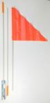 Velotech jelző zászló gyerek kerékpárhoz és rekumbenshez, narancs, 160 cm