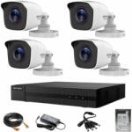 Hikvision Sistem supraveghere Hikvision TurboHD HiWatch 4 camere 2MP IR 20m lentila 2.8mm XVR 4 canale 2MP cu accesorii HDD 500GB (39738-)
