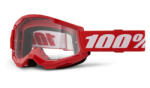100% STRATA 2 New motocross szemüveg piros (átlátszó plexi)