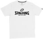Spalding Tricou Spalding Essential Logo Tee 40221626-white Marime L - weplayvolleyball