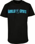 Gorilla Sports Sportpóló fekete/neon türkiz L (101197-00019-0079)