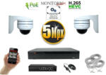  MS - IP PTZ kamerarendszer 2 kamerával switchel 5MPix - 6008k2B