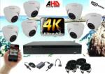Monitorrs Security - 4k AHD kamerarendszer 7 kamerával 8 Mpix WD - 6037K7