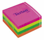 Tartan Öntapadó jegyzettömb, 76x76 mm, 400 lap, TARTAN, vegyes neon színek (LPT7676CN) - bestoffice