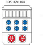SEZ DK a. s Ipari kombináció Védelem nélkül, 16modul vezetékelve a Standard típus szerint ROS 16/x-104/S (203011) SEZ (1001215000)