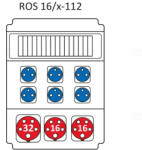 SEZ DK a. s Ipari kombináció Védelem nélkül, 16modul vezetékelve a Standard típus szerint ROS 16/x-112/S (203029) SEZ (1001215300)
