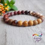Kristály Jóga Shop Matt mookait jáspis 8 mm-es ásvány karkötő (színátmenetes)