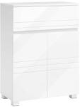 VASAGLE Szabadon álló 2 ajtós 1 fiókos szekrény, fehér 60x30x80cm (BBK140W01)