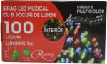 Regency Instalatie de Craciun, sirag luminos muzical, cu 8 jocuri de lumini, 100 LED-uri multicolore, 5 m (MGH-105517)