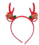 Donegal Cerc de păr Christmas cu coarne de ren, FA-5741, roșu - Donegal Hair Band
