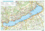  A Balaton és környéke / Magyarország látványtérképe 65*45 cm - mágnessel jelölhető, keretezett
