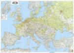  Európa domborzata és úthálózata falitérkép 126*89, 5 cm - íves papír