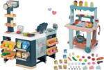 Smoby Set magazin electronic produse mixte cu frigider Maxi Market și stand de înghețată Smoby cu vafe Delight Market (SM350242-9)