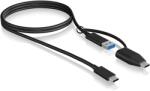 RaidSonic Cablu IcyBox USB3.2(Gen2) Type-C zu Type A&C 1m (IB-CB034) - vexio