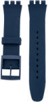 Swatch Curea unisex albastru închis din silicon pentru ceas Swatch 19mm