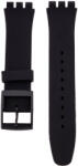 Ricardo Curea unisex neagră de silicon pentru ceas Swatch 19 mm