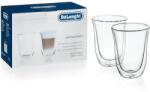 DeLonghi Set 2 pahare latte 2x330 ml, Sticla termorezistenta, Transparente, Perete dublu (2 Glass Latte 330ml)