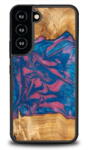 Bewood Husa Wood and resin case for Samsung Galaxy S22 Bewood Unique Vegas - pink and blue - pcone