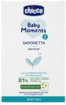 Chicco - Szilárd kéziszappan növényi glicerinnel Baby Moments 81 % természetes összetevőkkel 100 g