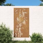 vidaXL bambuszmintás corten acél kerti faldísz 105 x 55 cm (824506)
