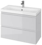 Cersanit Moduo Slim dupla fiókos mosdószekrény 80x37, 5 cm, szifonkivágás nélkül, szürke S590-001-DSM (S590-001-DSM)