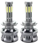 TechStar Set 2 LED-uri Auto Techstar® N8, H7, 50w, 5500 Lumeni, 3000K-8000K, AUTO, 12-24 Volti, COB, Canbus, Radiator Aluminiu, 3 Nuante