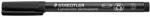 STAEDTLER Alkoholos marker, OHP, 1-2, 5 mm, STAEDTLER "Lumocolor® 314 B", fekete (TS3149) - tonerprint
