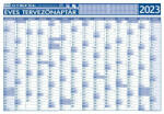 STIEFEL Éves tervező és projekt naptár, kétoldalas, fémléces, kék színű filctollal, 70x100 cm, 2024 évi, STIEFEL (VTPOSNAP) - bestoffice