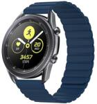 gigapack Pótszíj (univerzális, 22 mm, szilikon, bőr hatású, 3D minta, mágneses zár) SÖTÉTKÉK Garmin Forerunner 220, Garmin Forerunner 225, Garmin Fenix 5S, Garmin Forerunner 230, Garmin Fenix 6 Sapp (GP-142837