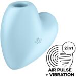 Satisfyer Stimulator Clitoris Cutie Heart Air Pulse Stimulator+Vibration, Silicon, USB, Albastru Vibrator