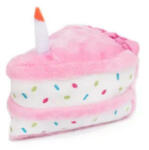 ZippyPaws Születésnapi sípoló tortaszelet rózsaszín 18cm (B-ZP862)