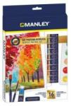 Manley Set de pictură Manley Vopsea acrilică 16 Piese Multicolor