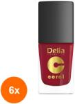 Delia Cosmetics Set 6 x Oja Coral 514 Red Velvet 11 ml
