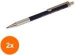 KOH-I-NOOR Set 2 x Creion Mecanic, Negru, 2 mm, Organizer Koh-I-Noor (HOK-2xKH-K5608)