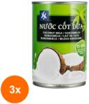 H and S Asia Set 3 x Lapte de Cocos 17-19% Grasime, 400 ml NU'OC COT DUA