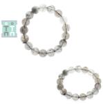 Bratara Cuart cu Turmalina Neagra Diametru 56 mm - Margele Rotunde - 12 - 12, 9 mm