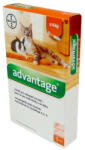  Advantage-40, rácsepegtető oldat macskáknak és nyulaknak 4kg alatti 1x0.4ml